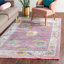 Tapis oriental rose / ivoire / bleu sarcelle / jaune Haefner-1236533938
