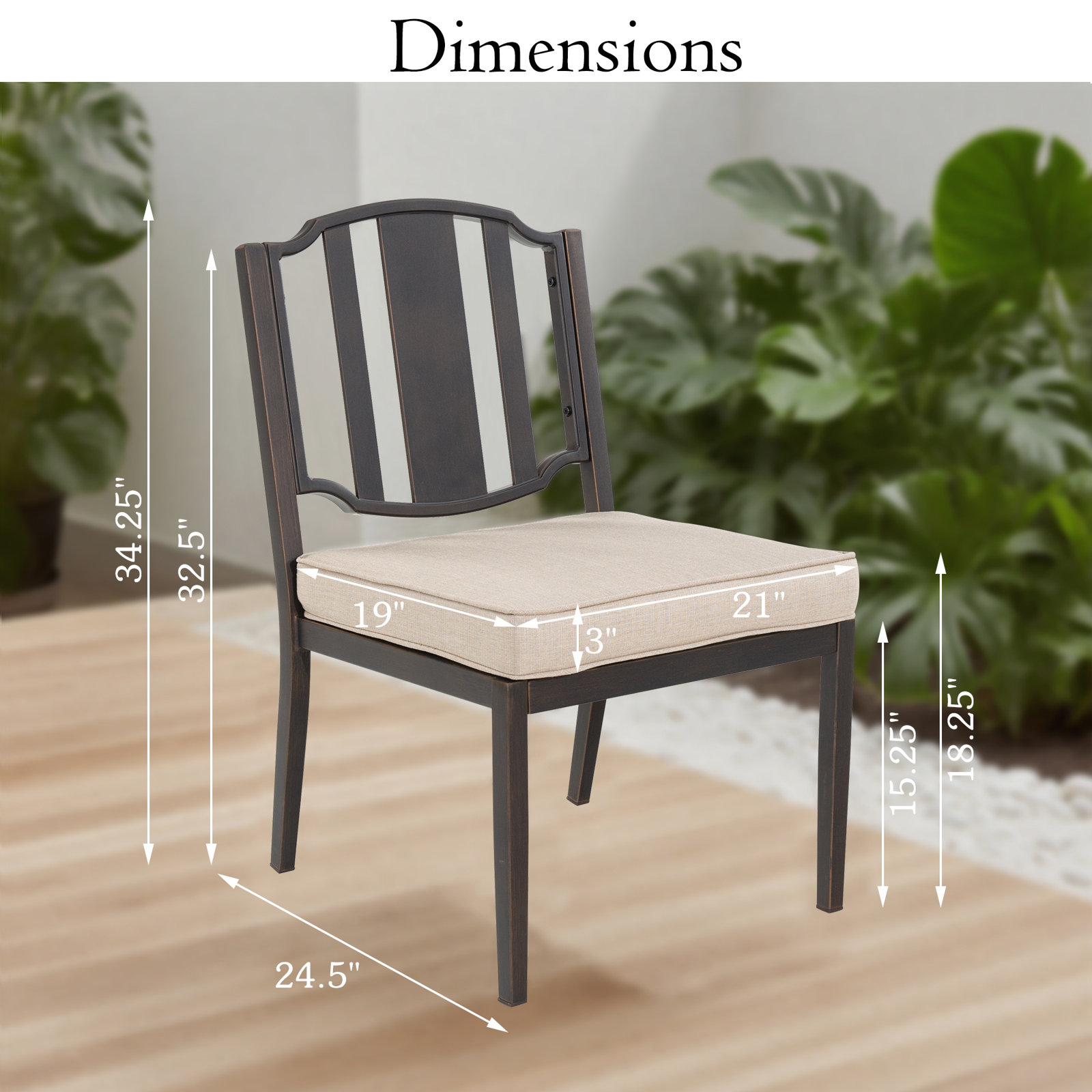 Tamarin Sunbrella® Patio Side Chair