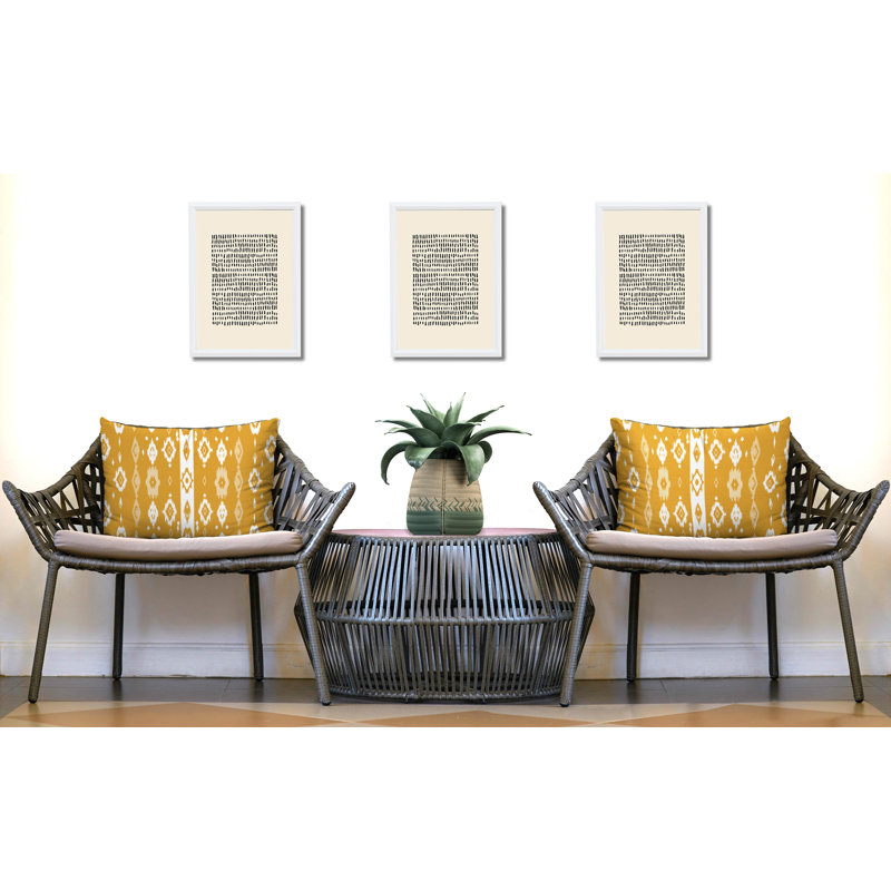 Oreiller réversible intérieur / extérieur Nita, 25 x 18, Jaune