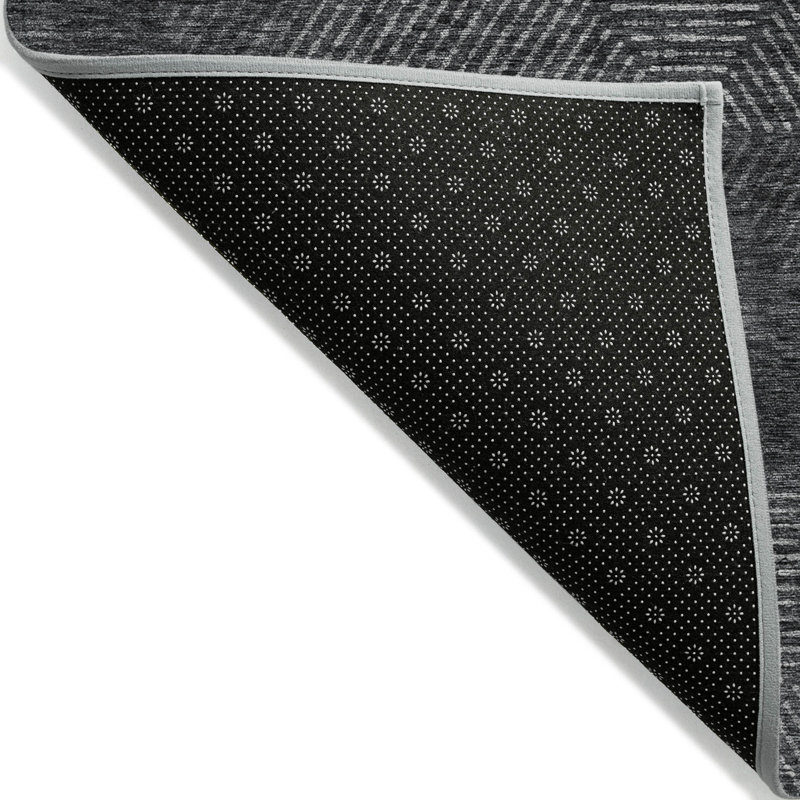 Tapis rond gris anthracite 8 po