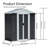 5X3 Feet Outdoor Storage Shed With Aluminum Alloy Frame With Base-123794498-123794497