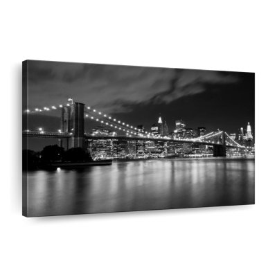 Brooklyn Bridge At Night Canvas Print