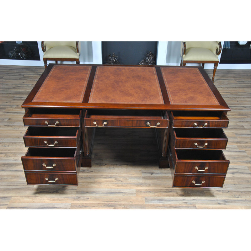 Bureau de direction Ceballos, H 31 po x l 80 po x P 30 po, Brown