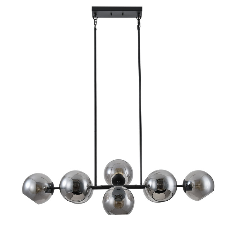 8-Smoke gray dimmable glass pendant light