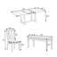 Table de salle à manger extensible avec tréteaux 6 pièces Traditional-1086942531-1086942528