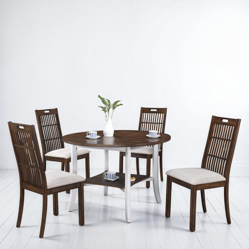 Ensemble de table ronde avec 4 chaises