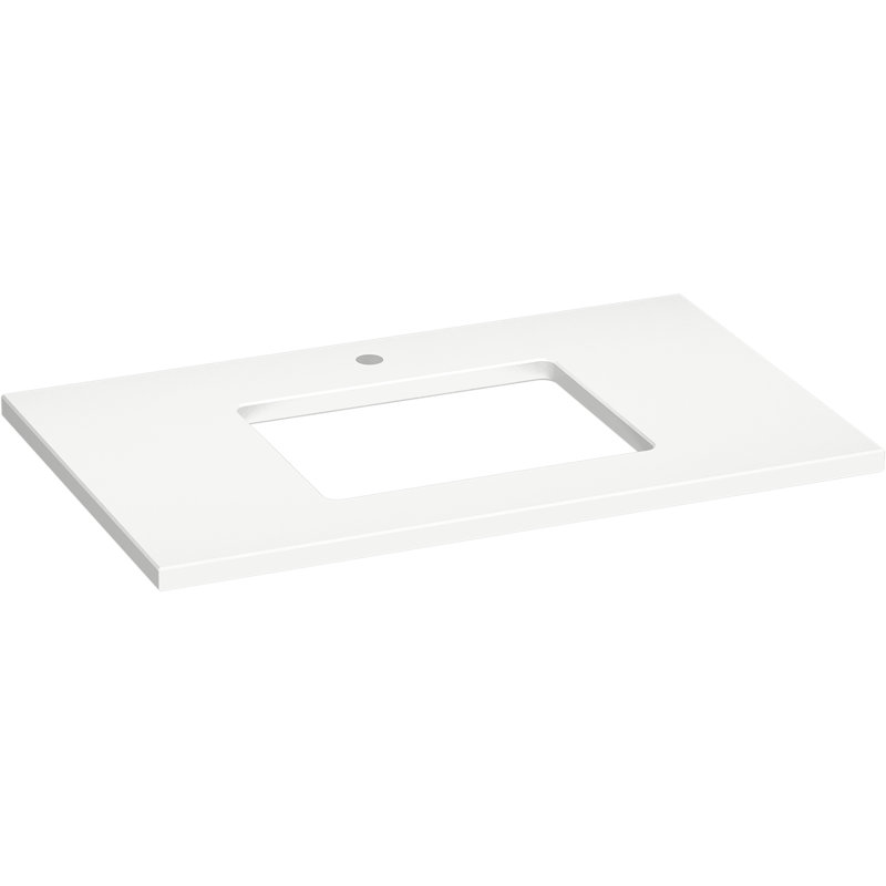 Comptoir de meuble-lavabo 37 po Silestone Quartz, Blanc Miami