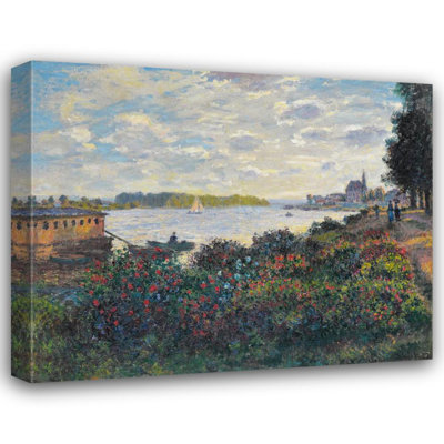 "La seine à Argenteuil" par Claude Monet - Toile tendue avec châssis