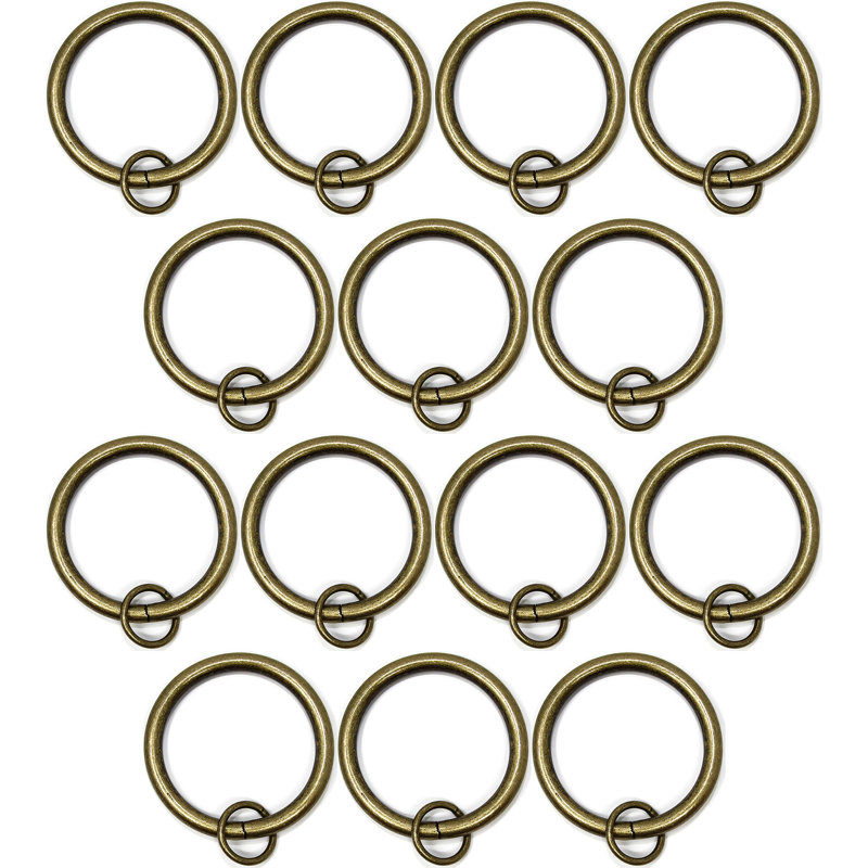 Anneaux de rideau Mccloud, Laiton antique, Diamètre de 2,4 po