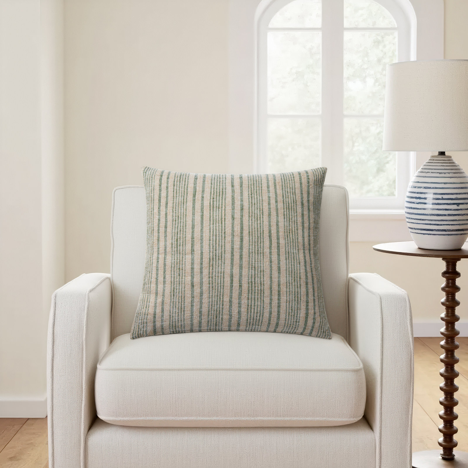 Magnolia Home x Loloi 18" x 18" Pillow Cover, Polyester/Polyfill