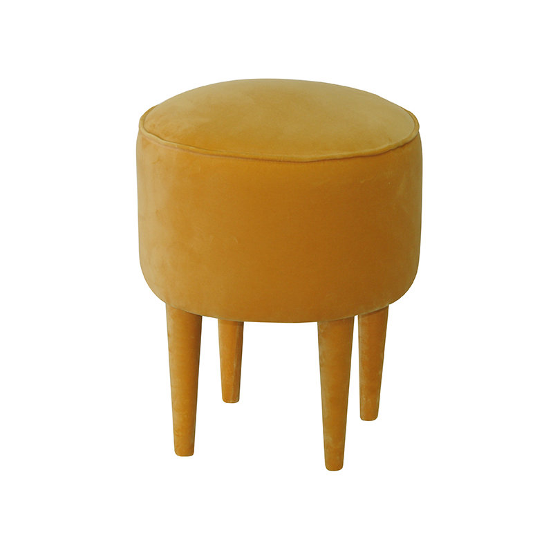 Solid + Manufactured Wood Accent Stool, Yellow