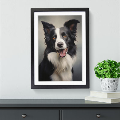 Border Collie Classicism Art - Framed Print