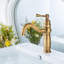 Single Handle Bathroom Sink Faucet Antique Brass With Drain Assembly