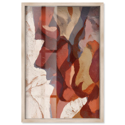 Warmth of the Earth II Shadowbox Print Boho Brown Wall Art by Art Remedy, Blonde Frame, 11 x 16