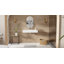 Lavabo de salle de bain mural rectangulaire en résine blanc mat 31,4 po x 19,6 po Badeloft WT-04-D-M-35943825