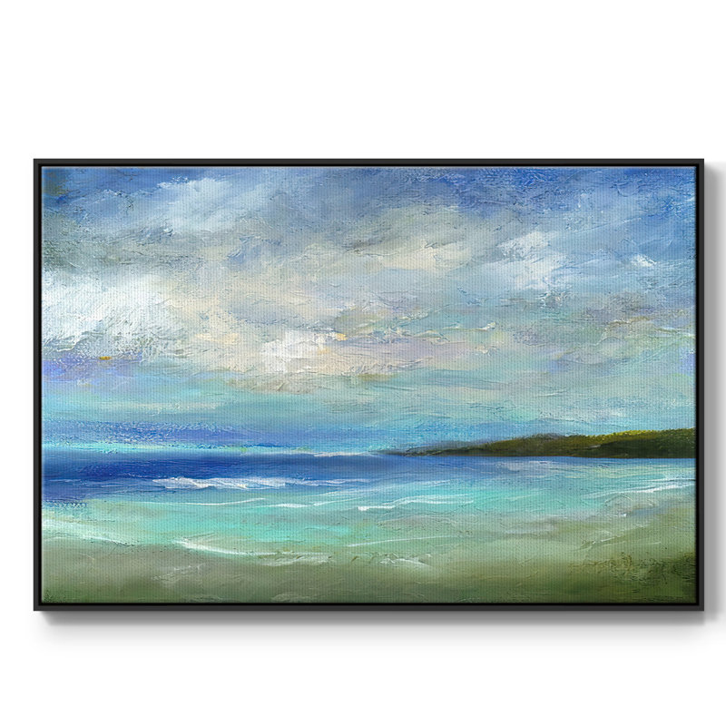 Island Inlet, toile tendue avec châssis, H 17 po x l 25 po x P 2 po, Cadre noir