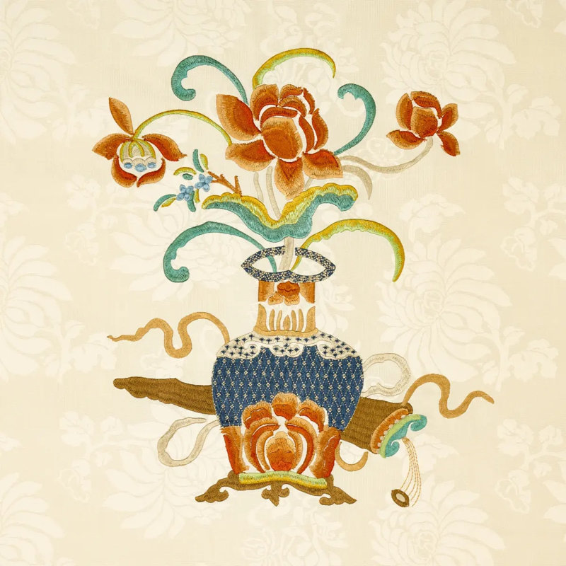 Tissu de broderie pérenne Ming