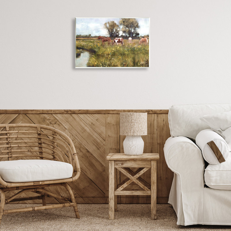 «Lazy Day Horse Landscape» par Nina Blue, H 13 po x l 19 po
