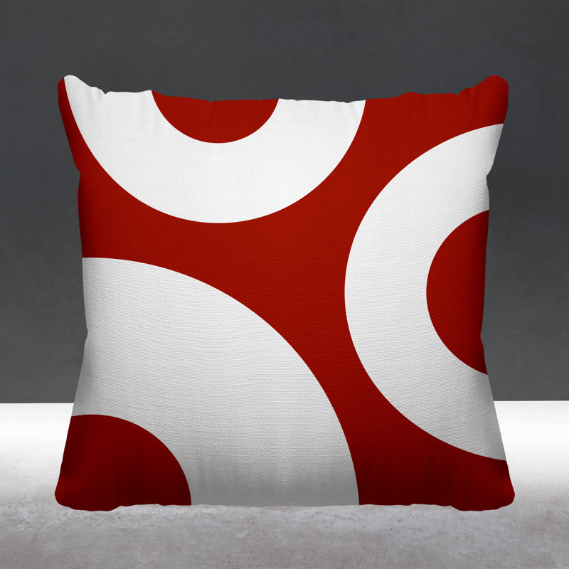Coussin décoratif intérieur / extérieur Ramsey, L 19 po x H 19 po, Rouge