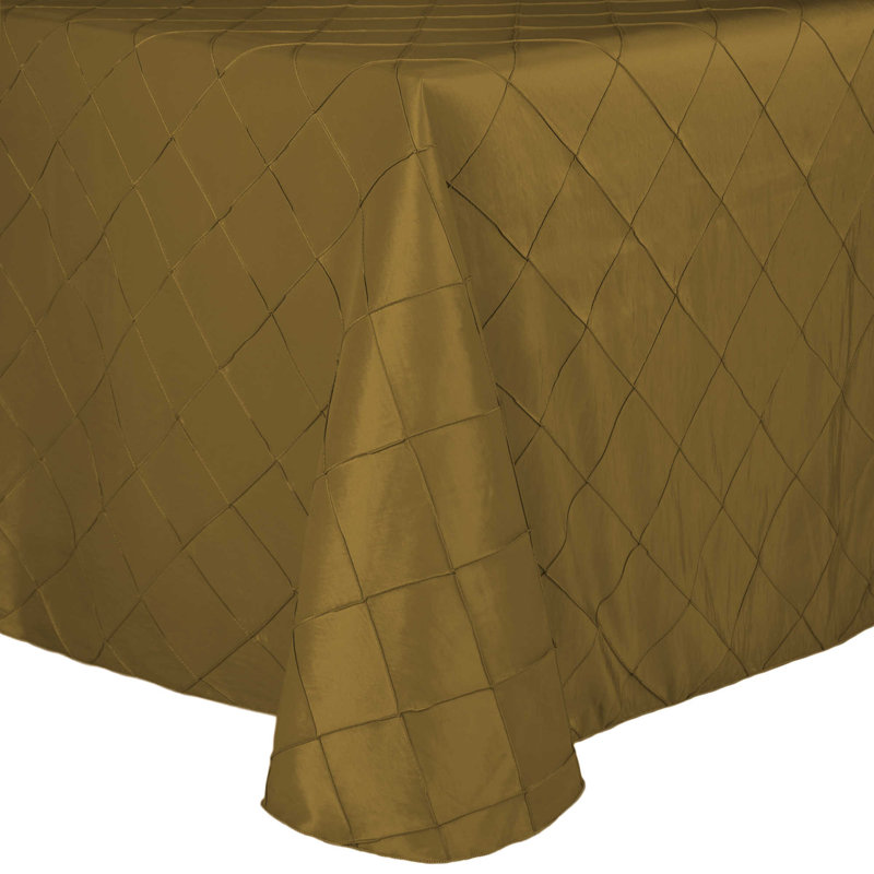 Ultimate Textile - Embroidered Pintuck Taffeta Square Tablecloth With Rounded Corners Acid Green, 120" Square, 1