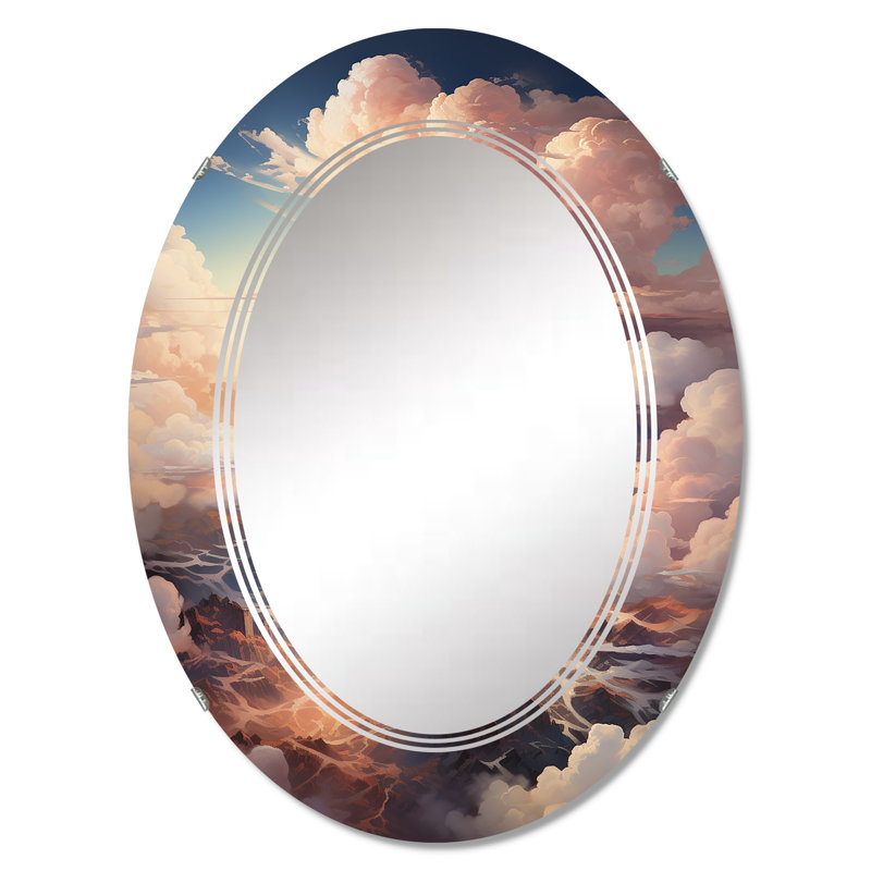 Winston - Miroir mural paysager ovale, 36 po x 24 po