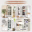 Armoire de cuisine en métal avec 5 tablettes réglables, armoire d'appoint
