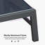 Chaise longue d'extérieur en aluminium avec table d'appoint et coussin pour la piscine extérieure-95048836