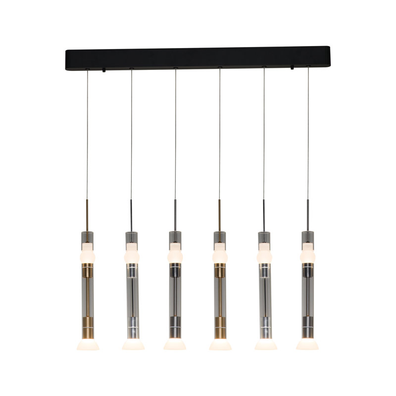 Luminaire suspendu de style grappe à DEL 6 lumières Pittard