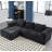 2 - Piece Chenille No Frame Compressed Boneless Sectional-653035632