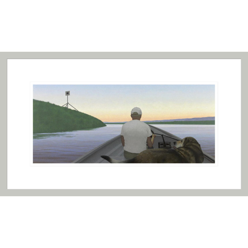 «On a River» par Alex Colville - Impression Giclée sur cadre, H 12,67 po x l 21,75 po