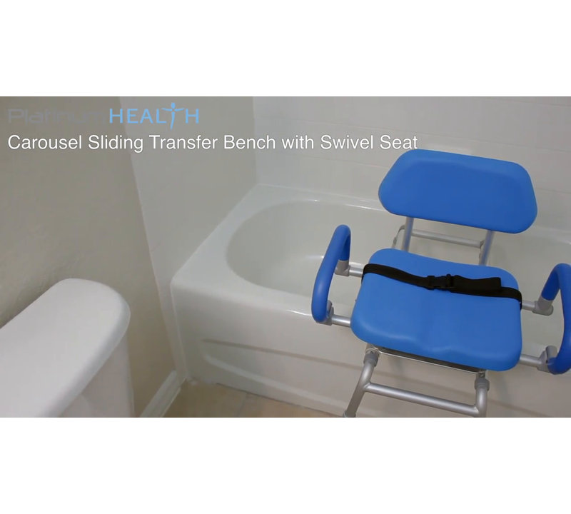 Premium Safety Swivel Seat Transfer Bench with Padded Aluminum Frame