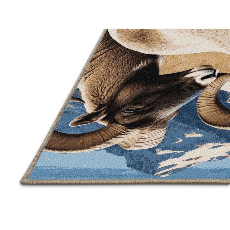  Tapis lavable Bighorn Sheep, Tapis de couloir 2 pi x 5 pi