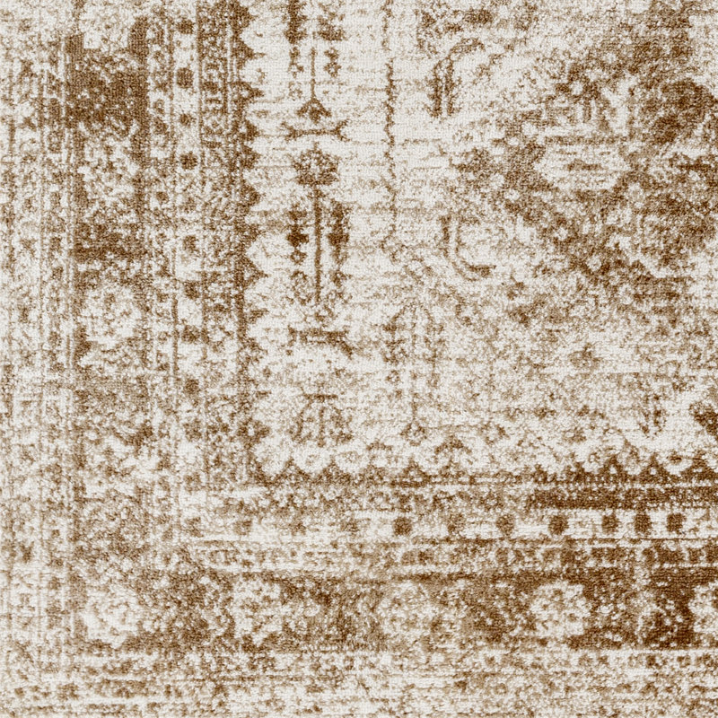 Ivory Traditional Rug, Bordered Easy to Clean Rug For Living Room, Dining Room, Bedroom-200X275, Rectangle 200 x 275 cm