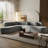 Grey Sectional With Chenille Upholstery, High Foam, And Spacious Design 122''W Soft Upholstery Resilient Foam Padding