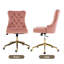 Chaise de bureau en velours et capitonnée-1112005692