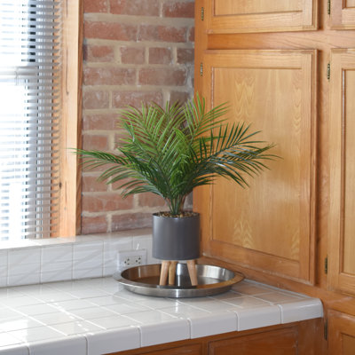 23'' Artificial Palm Plant in Decorative Vase