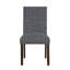 Ensemble de 2 chaises d'appoint Keya, polyester gris, brun brossé-126034608