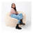Round Faux Fur Bean Bag Chair-118602408