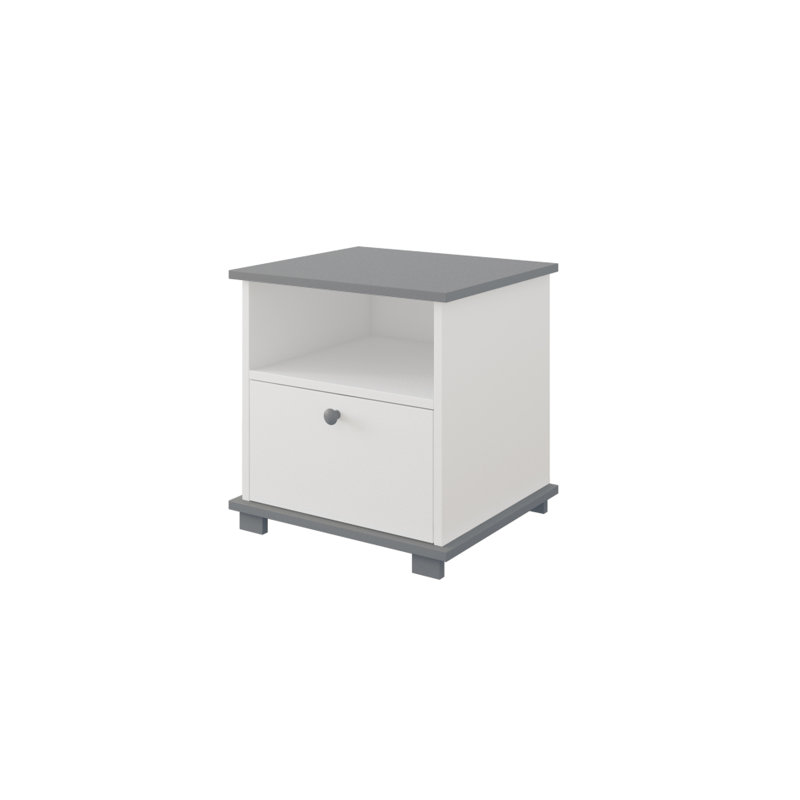 Cullum 1 Drawer Nightstand, Grey