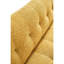 Canapé moderne de 88,98 po de largeur avec coussins de siège et de dossier à compression, structure à accoudoirs en acier, tissu chenille, couleur jaune