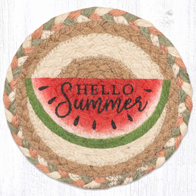  LC-656 Watermelon Round Large Coaster 7"x7"