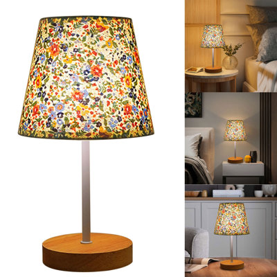 Petite lampe de bureau usb en bois massif avec lampe de chevet pour chambre à coucher