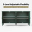 Buffet 58 "vintage avec tablettes réglables et 4 portes, buffet avec placage en bois massif-149456586