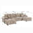 Large Multifunctional Sofas, Upholstered Design With Storage For Home
