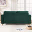 Corduroy Sofa Set with 2 Throw Pillows, Deep-Seated Upholstered Couch with Square Arms, Cosy Living-602942140-590894376
