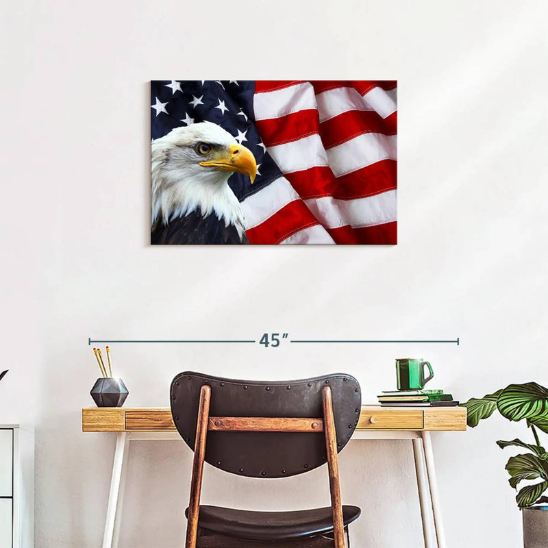 American National Bald Eagle, 20" H x 30" W