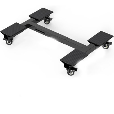 Adjustable Heavy Duty Furniture Dolly with Locking Casters, 1500 Lbs Capacity Iron Moving Cart for Home Office Warehouse