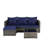 Weather Outdoor Furniture - Sectional With Detachable Lounger Table And Filler Water- Covers-2146323658