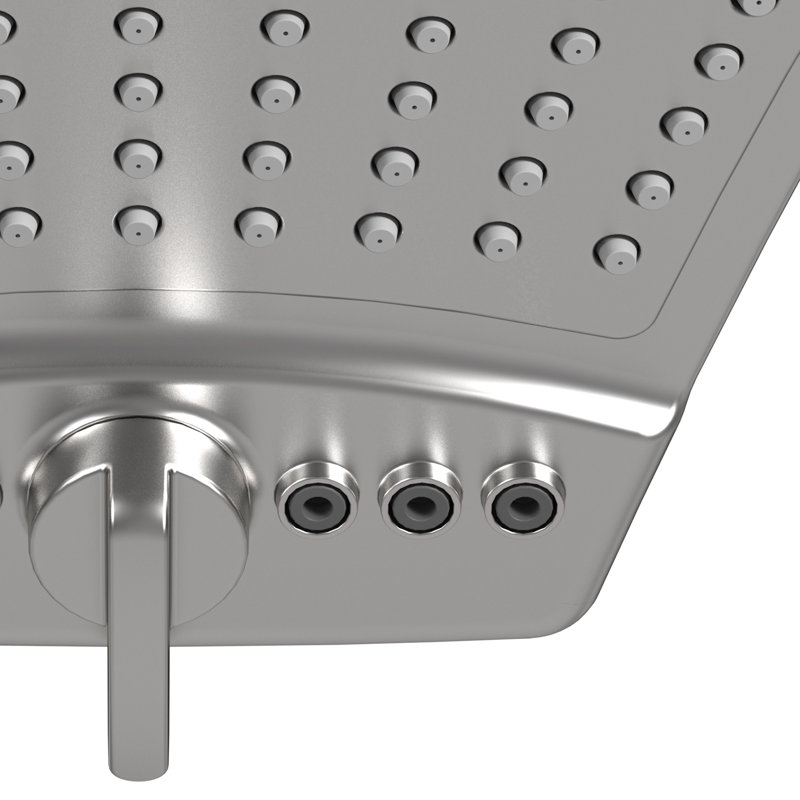 PowerShot 8-in Curved 3-Function Showerhead , Chrome