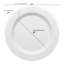 Assiettes à salade rondes jetables en plastique blanc avec cordon de perles dorées (18 cm) - 120 assiettes-1824125142